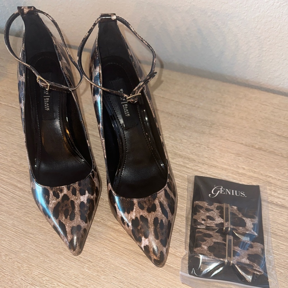 White House Black Market Women's Cheetah Print Sienna Leopard Party Heels Sz 8M